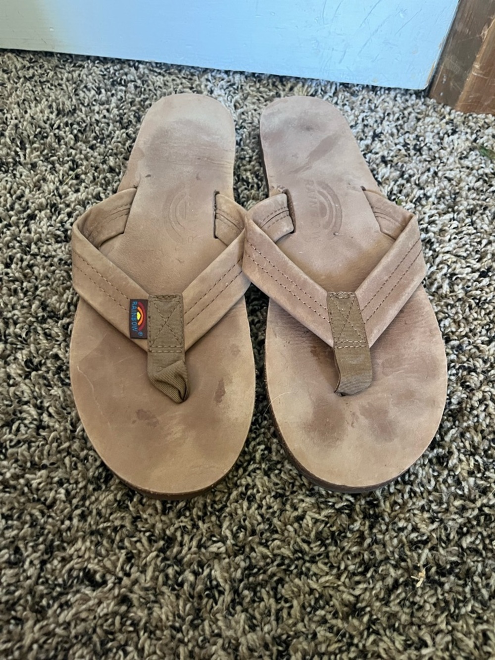 Rainbow Brown Flip Flop Sandals